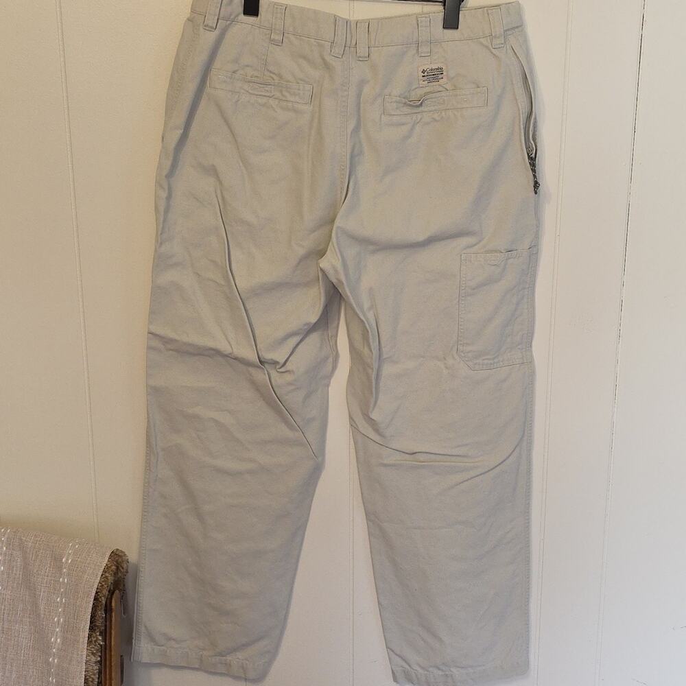 Columbia Sportswear Gorpcore Utility Canvas Khaki Cargo Pants Mens 38/30